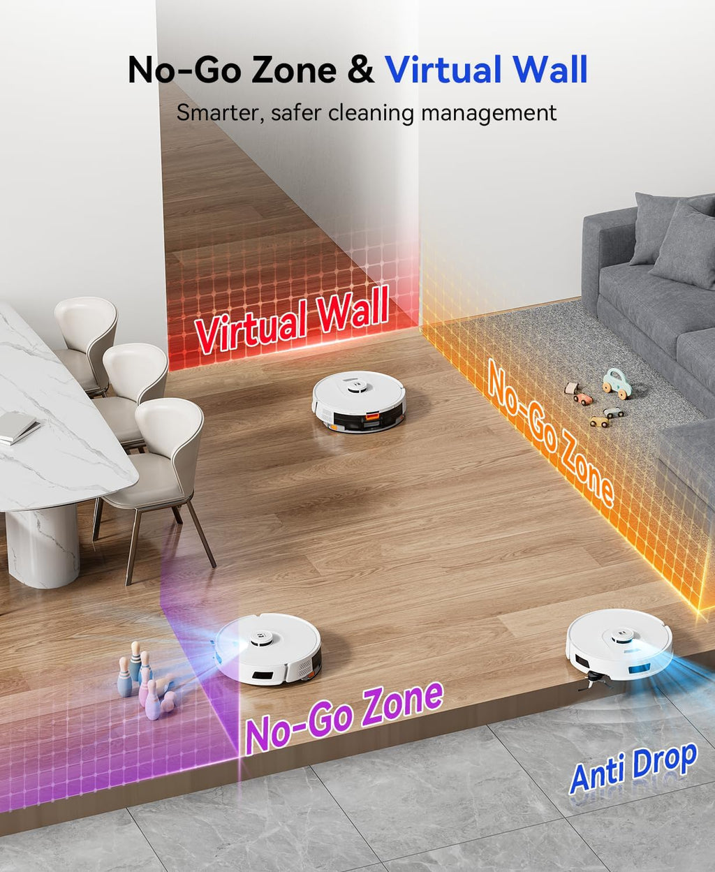 Robot Vacuum Cleaner 20,000 Pa Robot Vacuum and Mop,120 Day Self Emptying Vacuum Robot,Lidar Navigation,5G/2.4GWiFi APP Aspirateur Robot,Self-Charging Robot Vacuums for Pet,Floor,Carpet White