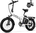 Foldable Electric Bike for Adults, 48V 20Ah Removable Lithium Battery up to 80Miles, 20' Fat Tire 1000W Peak Motor Dirt Ebike Adult Electric Bicycle for Commute Beach Mountain E Bike