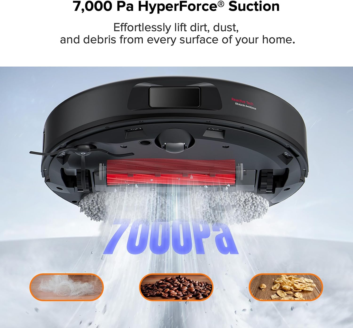roborock Qrevo Pro Robot Vacuum and Mop with FlexiArm Design Edge Mopping, Dynamic Hot Water Mop Washing and Auto Mop Drying, 7,000 Pa Suction (Renewed)
