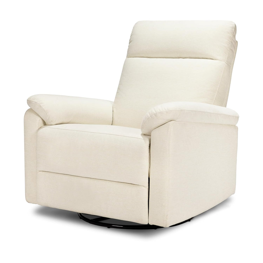 Davinci Suzy Swivel Recliner in Vanilla, GREENGUARD Gold & CertiPUR-US® Certified