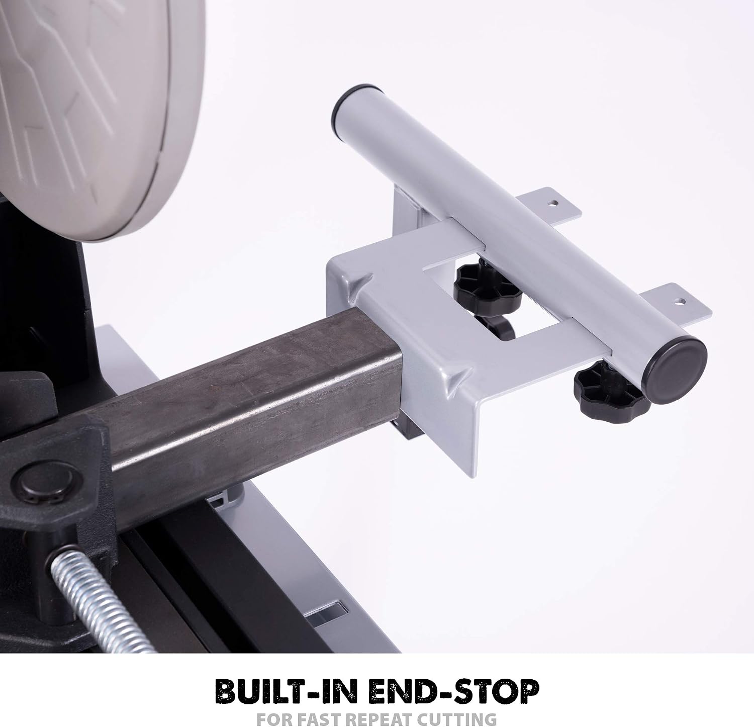 Evolution Power Tools 005-0002 Chop Saw Stand with Universal Fitting, Height Adjustable, 3M Extendable Arms & Supports Upto 225KG,Black/ Silver