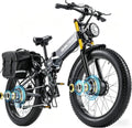 DAMSON Electric Bike for Adults Dual Motor AWD 5000W/3000W/1500W Peak 40MPH/30MPH Dirt Ebike, 52V/48V Max-Output Up to 65/80/120/160 Miles Long Range, 26' Full Suspension Fat Tire Mountains Bicycle
