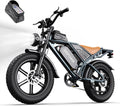 DEEPOWER QS7 Electric Bike for Adults, 2000W Peak Power 28MPH E-Bike, 48V 20Ah/35Ah/60Ah Battery Options, 35–180 Mile Range, 20' Fat Tire Ebike, 7-Speed All-Terrain Electric Bicycle
