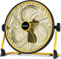 Geek Aire Rechargeable Outdoor High Velocity Camping Floor Fan, 16' Portable Battery Operated Fan with Metal Blade for Garage Camping Gear Accessories