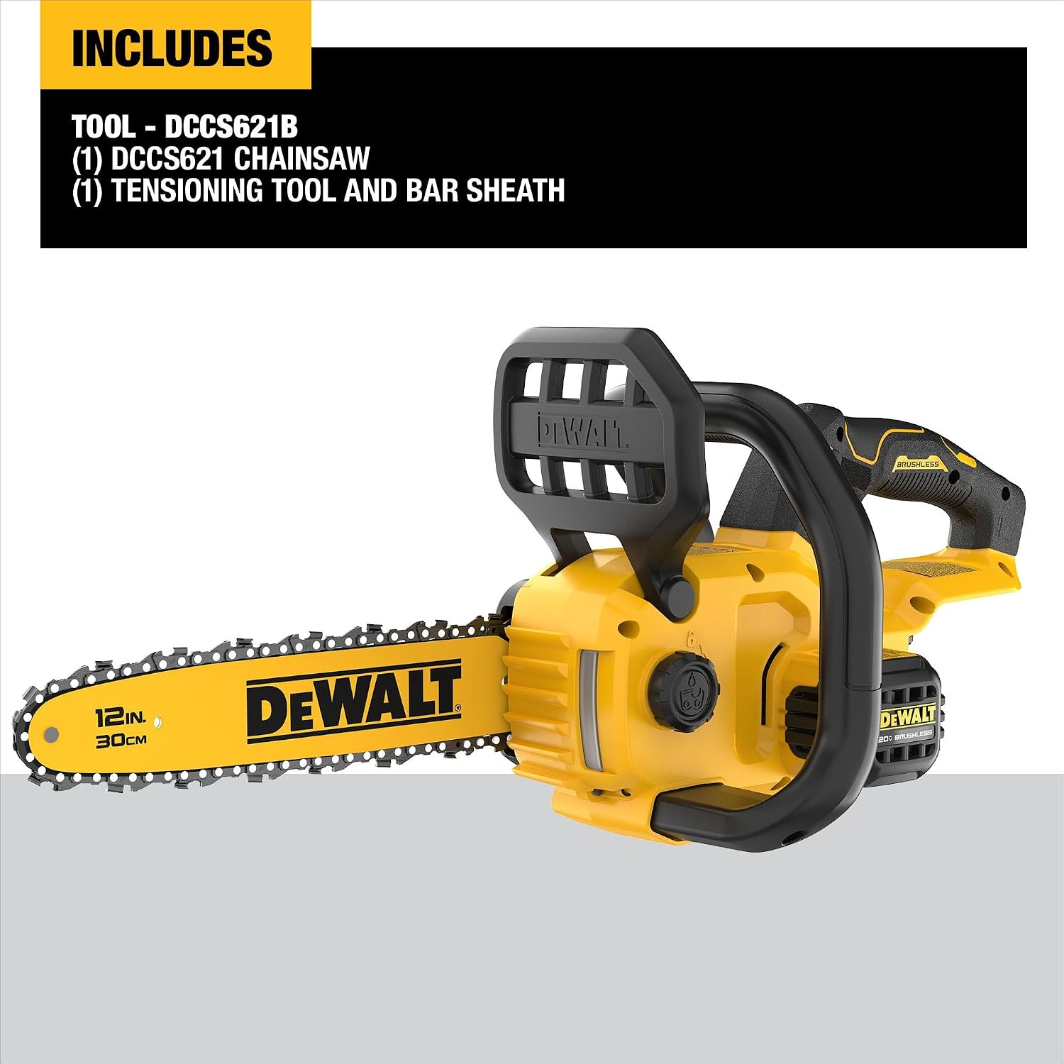DEWALT 20V MAX 12 in. Cordless Chainsaw, Bare Tool Only (DCCS621B)