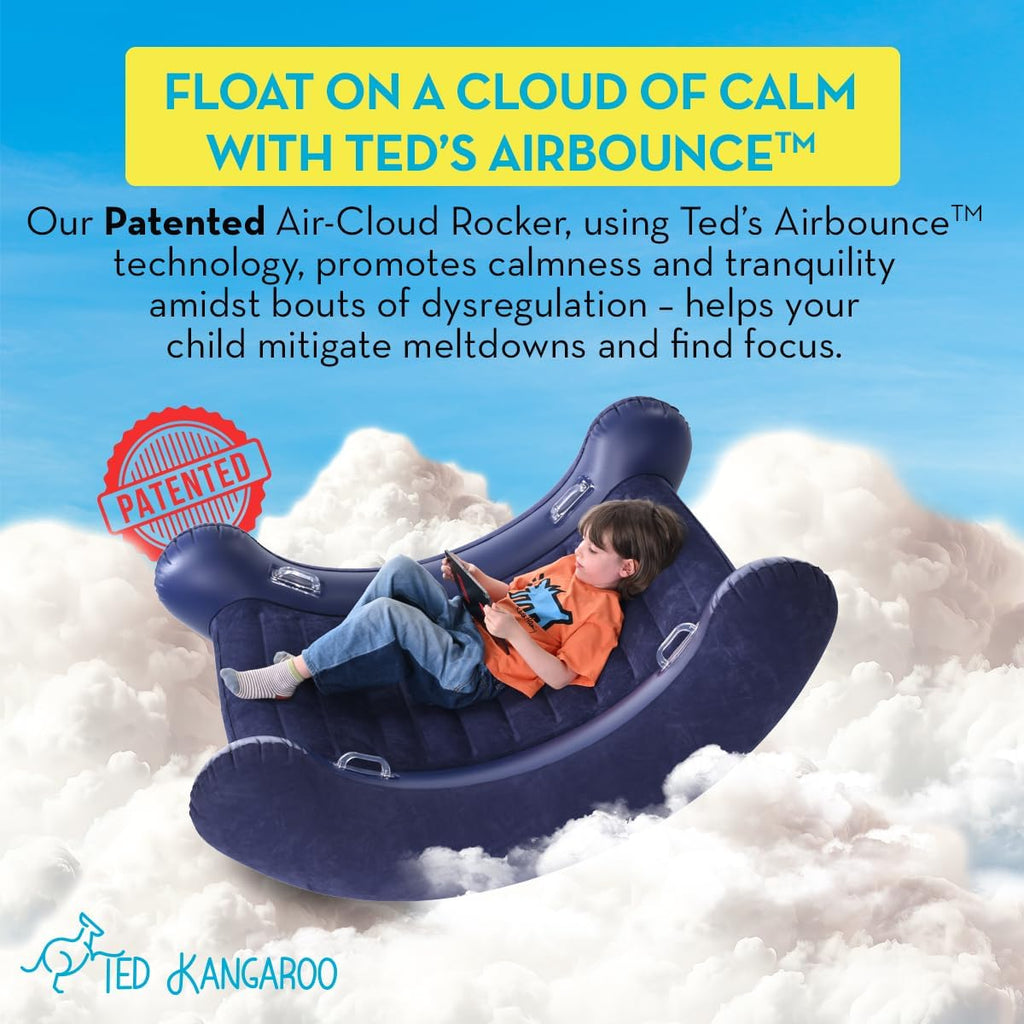 TED KANGAROO AIR Cloud Rocker | Sensory Chair for Kids, Includes Electric Air Pump