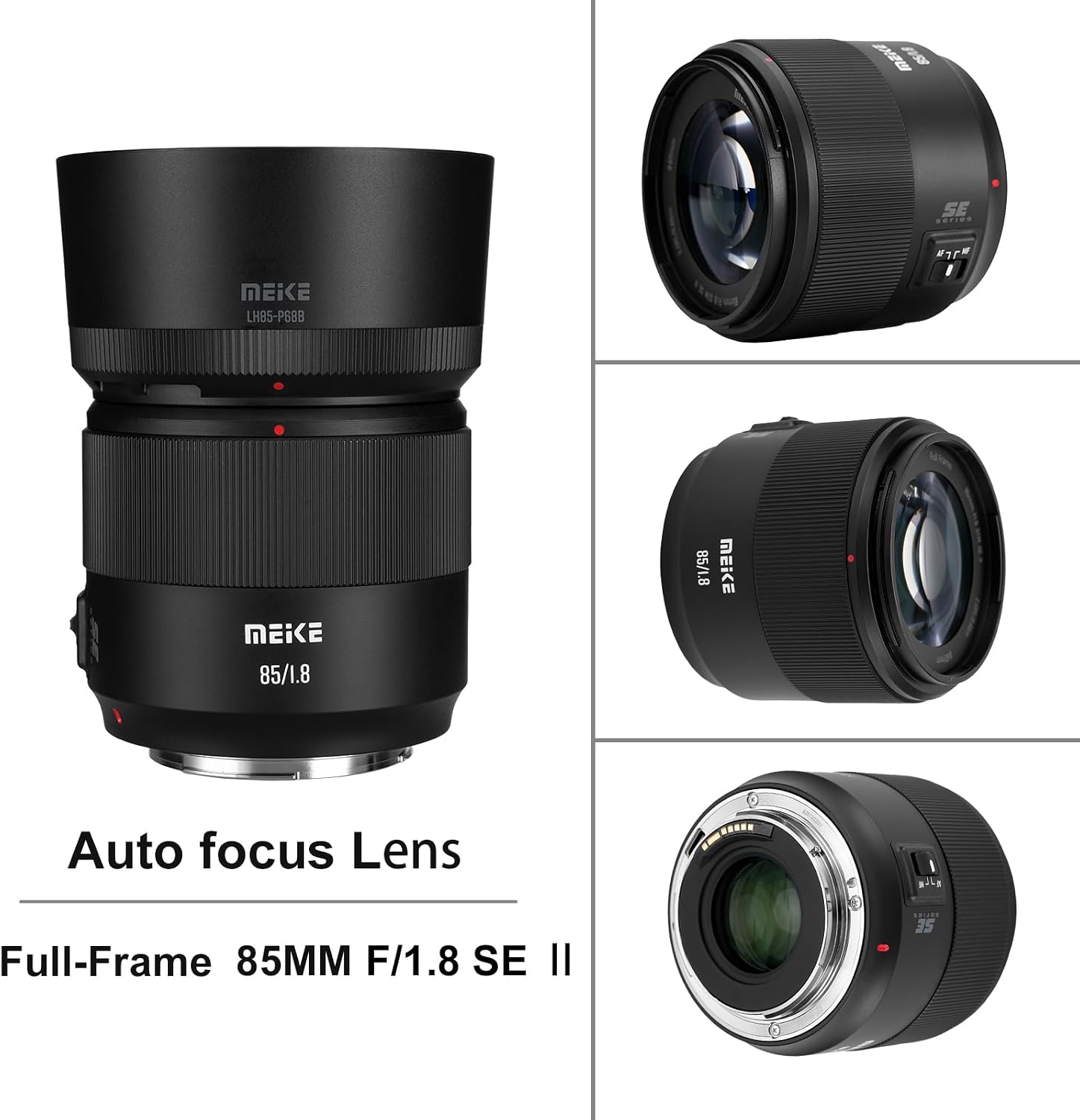 Meike 85mm f1.8 SE II Full Frame STM Auto Focus Telephoto Lens for Canon EOS EF Mount Digital SLR Cameras Compatible with Canon APS-C Bodies Such as 1D 5D3 5D4 6D 7D 70D 550D 80D
