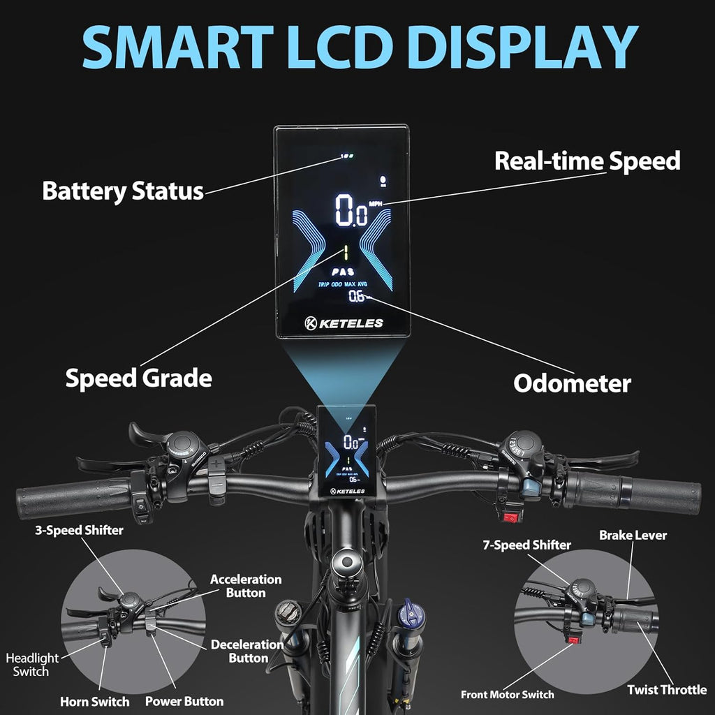 AWD Electric Bike for Adults, Peak 4000W Power 26' Fat Tire Ebike, Dual Motor Electric Bicycles, 48V 22.4AH Removable Battery Fast Dual Hydraulic Brakes 21-Speed Electric Mountain Bike