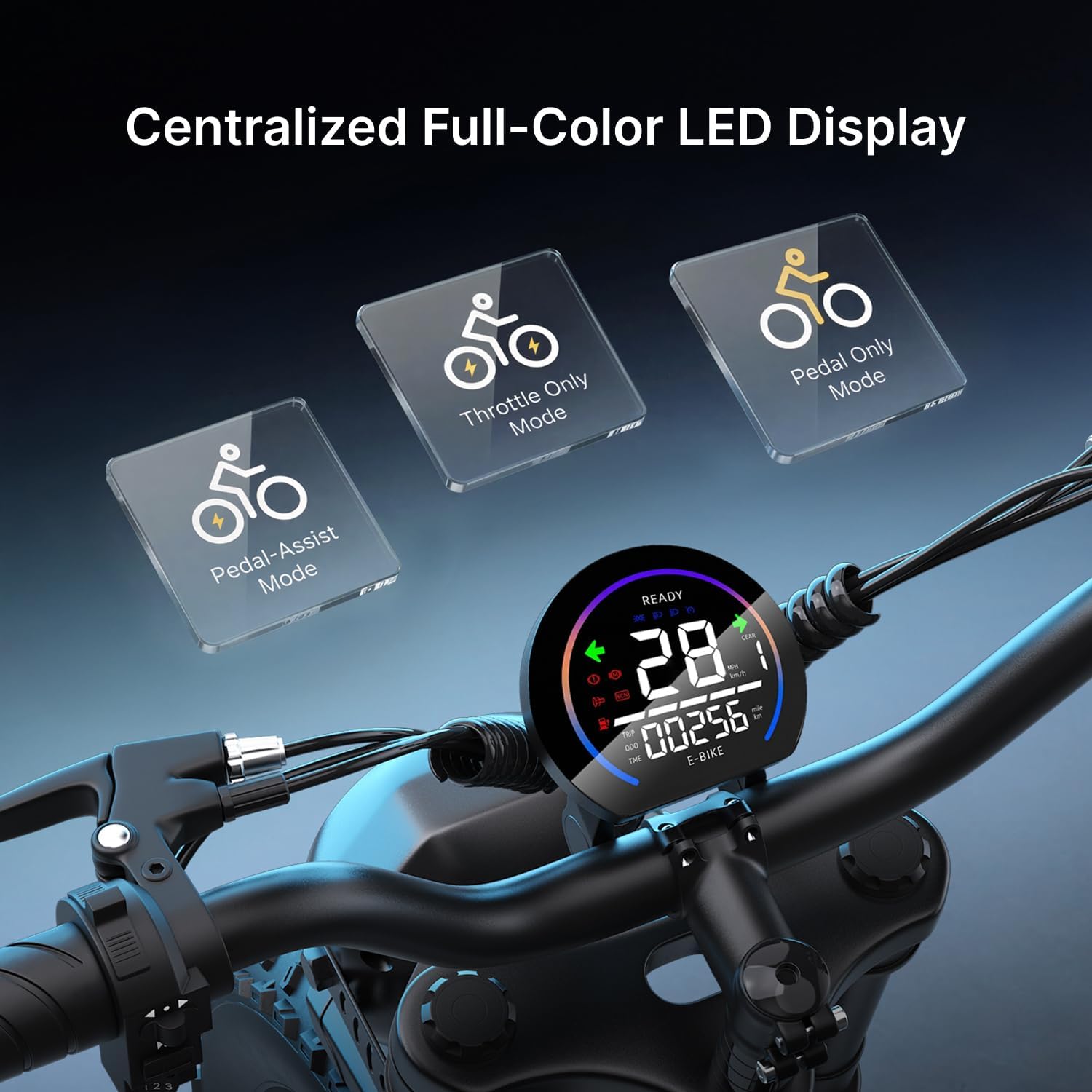 DEEPOWER QS7 Electric Bike for Adults, 2000W Peak Power 28MPH E-Bike, 48V 20Ah/35Ah/60Ah Battery Options, 35–180 Mile Range, 20' Fat Tire Ebike, 7-Speed All-Terrain Electric Bicycle