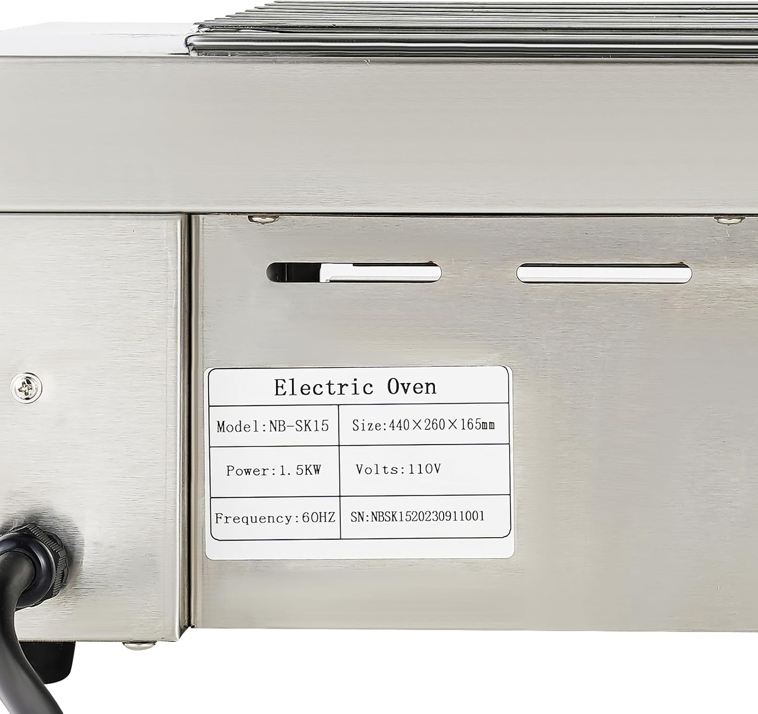 Electric Indoor Outdoor Grill 1500W Countertop BBQ Grill Removable Smokeless Grill Barbecue Oven Grill, Stainless Steel Drip Tray, Temperature Adjustment for Party Cooking Home Commercial