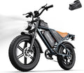 DEEPOWER Electric Bike for Adults,2000W Peak Motor&28MPH Electric Dirt Bike，48V 20AH/35AH/60AH Battery, 70-160 Max Miles,Dual Suspension Ebikes for Adults, 20' Fat Tire E Bike