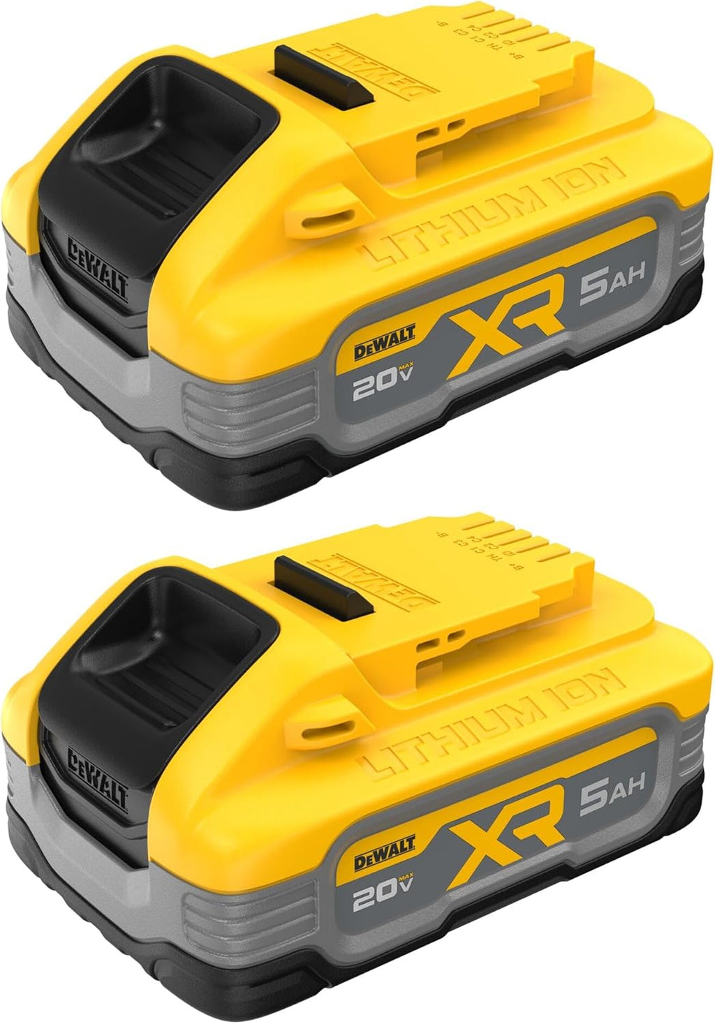 DEWALT Powerstack 20V MAX Battery, Rechargeable, 5Ah, Lithium Ion, 2-Pack (DCBP520-2)
