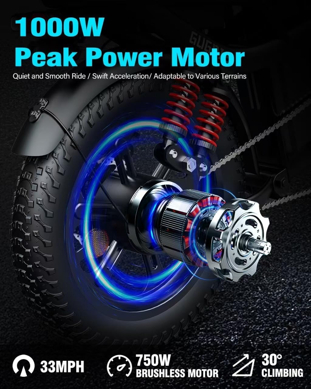 Folding Electric Bike for Adults, 2 Seater Electric Bike, 750W/1000W Peak Motor, 48V Removable Battery, Up to 28/30MPH & 45/60Miles, 16'/20' Tire Ebike, All-Terrain Foldable Electric Bicycles