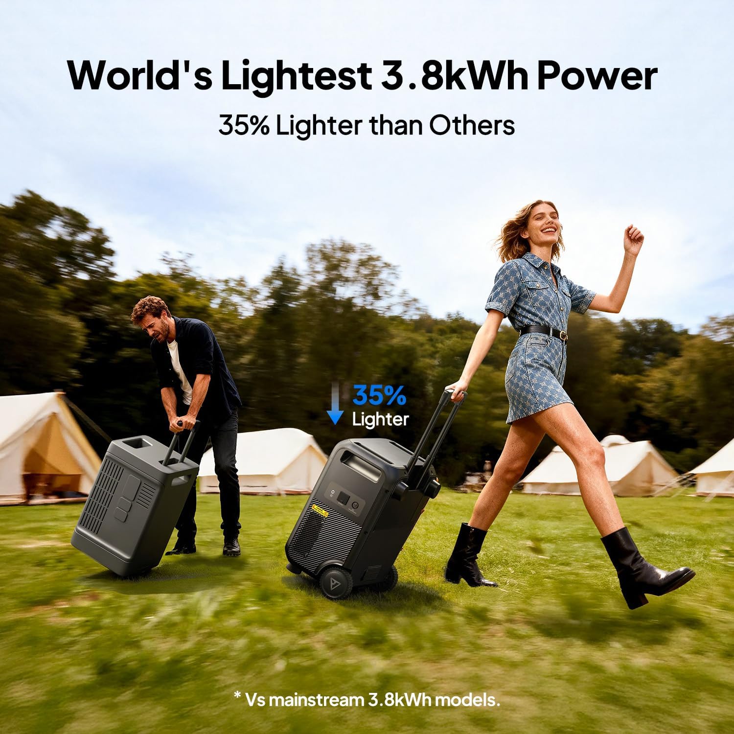BLUETTI Elite 400 Solar Generator with 350W Solar Panel Included (Ship Separately), 3840Wh LFP Batttery Backup with 2600W AC Outlets (3900W Power Lifting) for Home Backup, Outage, RV Life, Camping