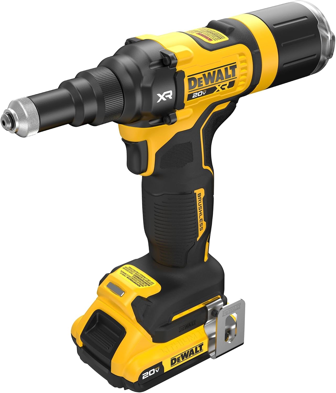 DEWALT 20V MAX XR Cordless Rivet Tool, 3/16', Battery and Charger Included (DCF403D1)