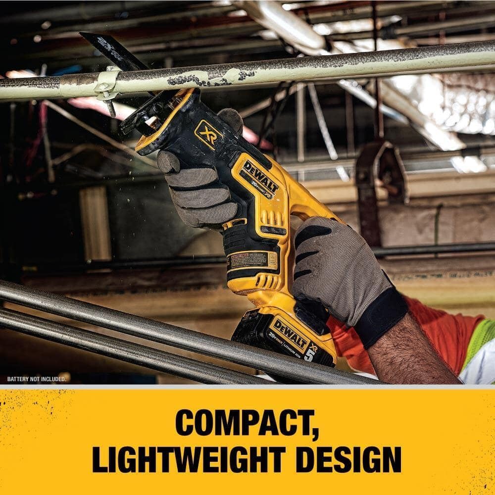 DEWALT 20V MAX XR Reciprocating Saw Cordless, Brushless, Compact,Variable Speed, Pivoting Head, LED Light, Tool Only (DCS367B)