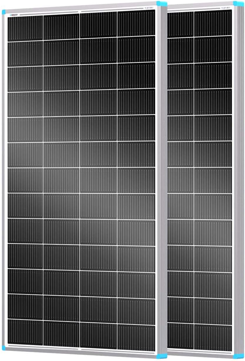 Renogy N-Type 400 Watt Solar Panel, 2Pcs 200W Solar Panels for 12V/24V Systems 25% High-Efficiency, PV Module Power Charger for RV Marine Cabin Roof Home Farm Battery