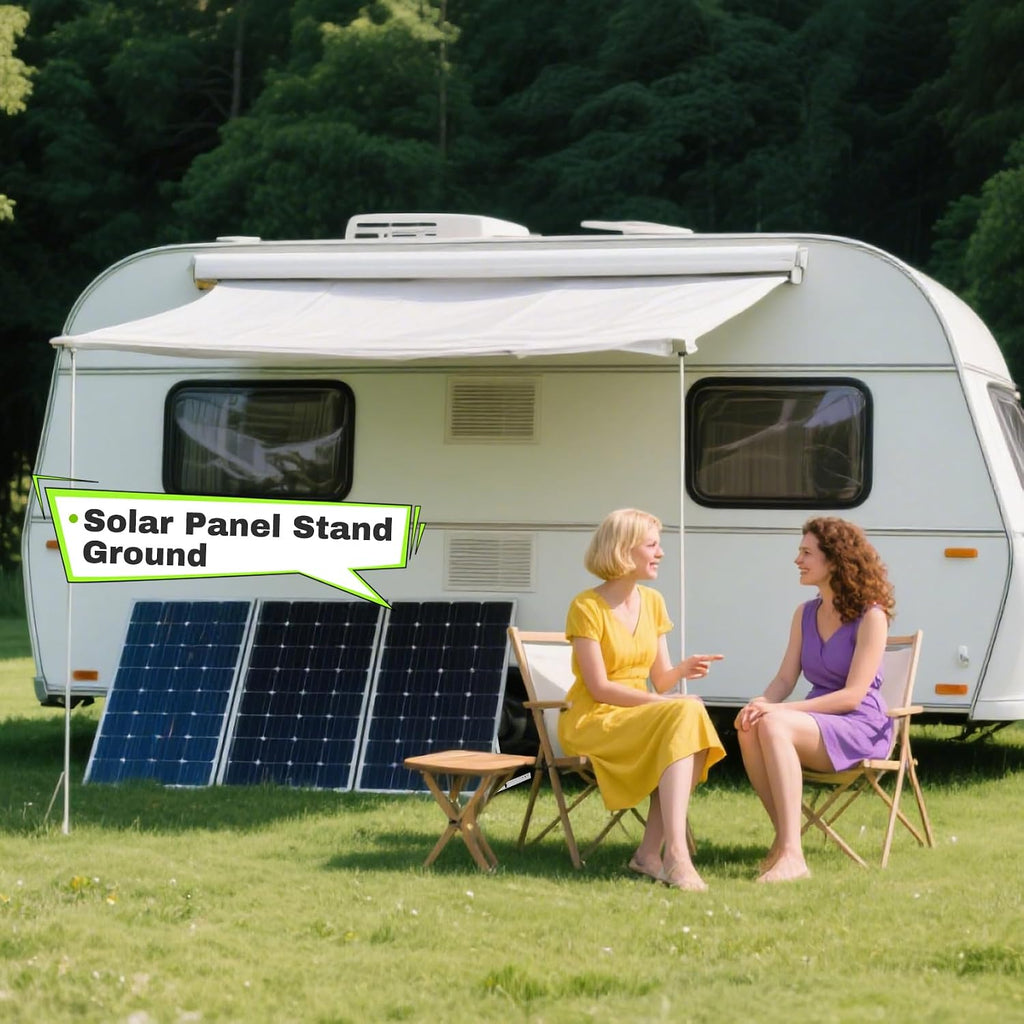 8 Pack 45inch Adjustable Solar Panel Tilt Mount Brackets with Foldable Tilt Legs for 45' Panels | 2400Pa Windproof Adjustable Brackets Kit for RV/Roof/Ground Fits EcoFlow/Jackery/Bouge RV