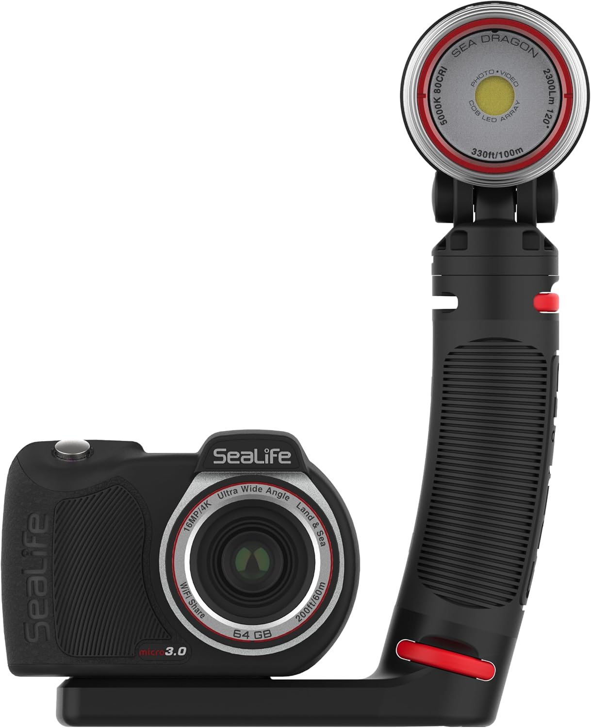 SeaLife Micro 3.0 Limited Edition Explorer Underwater Camera Gift Set for Photography & Video, Easy Set-up, Includes Sea Dragon 2300 Photo-Video Light