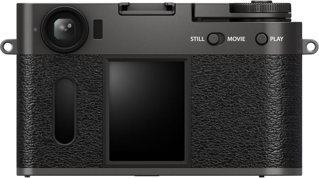 Fujifilm X Half Digital Camera (Charcoal Silver) Bundle with 64GB SD Card + Rope Wrist Strap + Camera Pouch + More Advanced Accessories