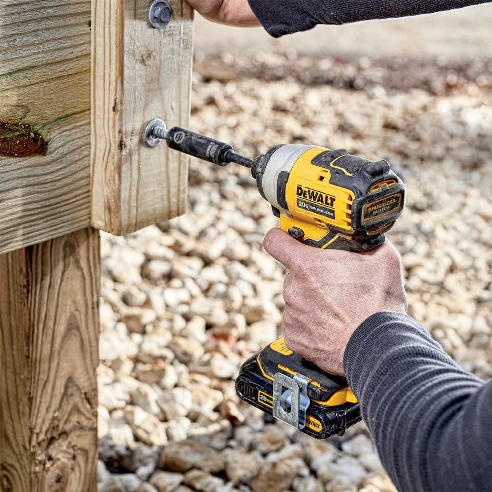 DEWALT ATOMIC 20V MAX* Impact Driver, Cordless, Compact Kit, 2 Batteries, 1/4-Inch (DCF809C2)