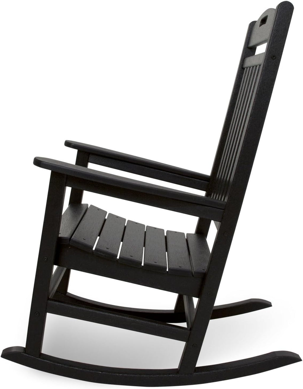 Trex Outdoor Furniture by Polywood Yacht Club Rocker Chair, Charcoal Black (TXR100CB)