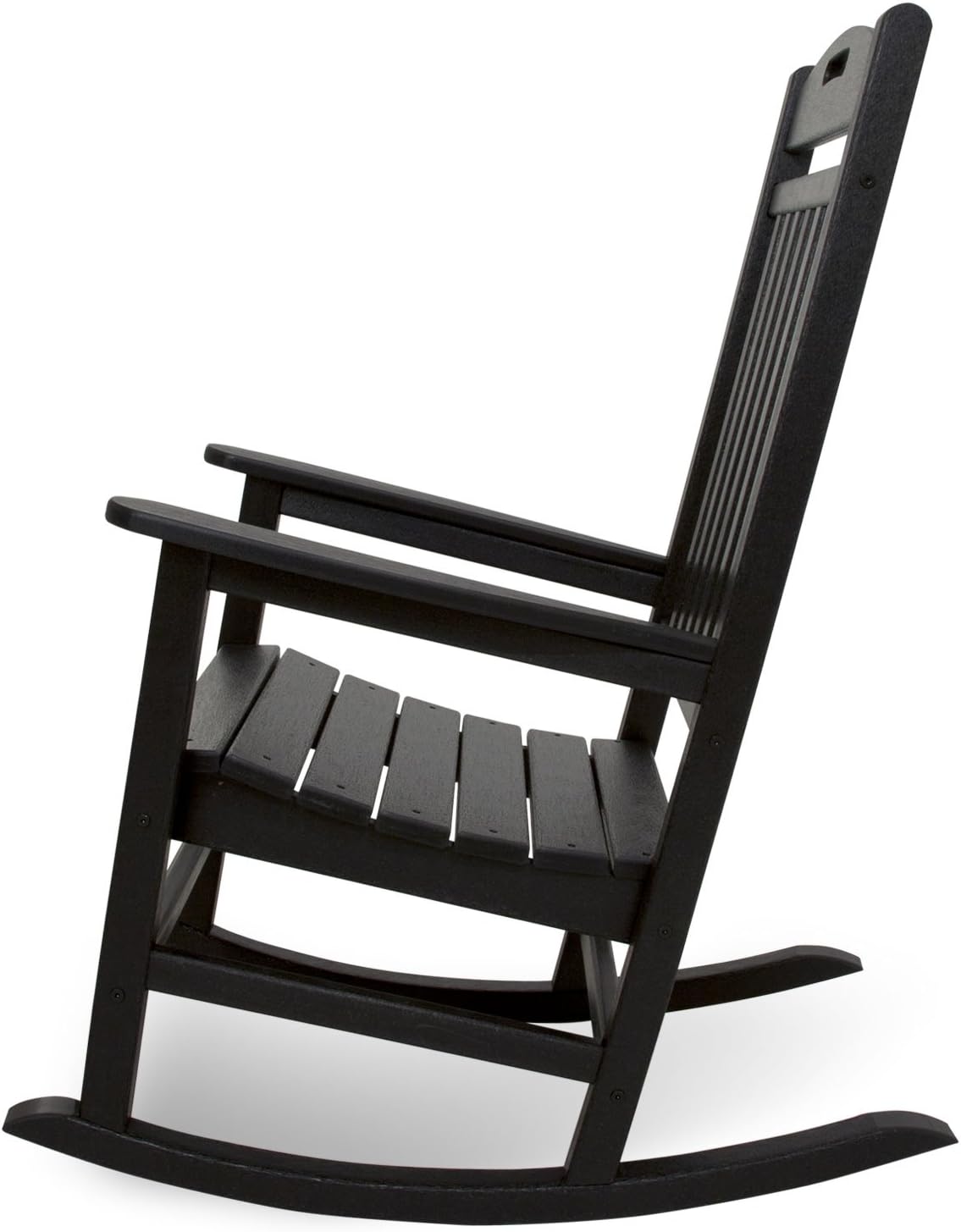 Trex Outdoor Furniture by Polywood Yacht Club Rocker Chair, Charcoal Black (TXR100CB)