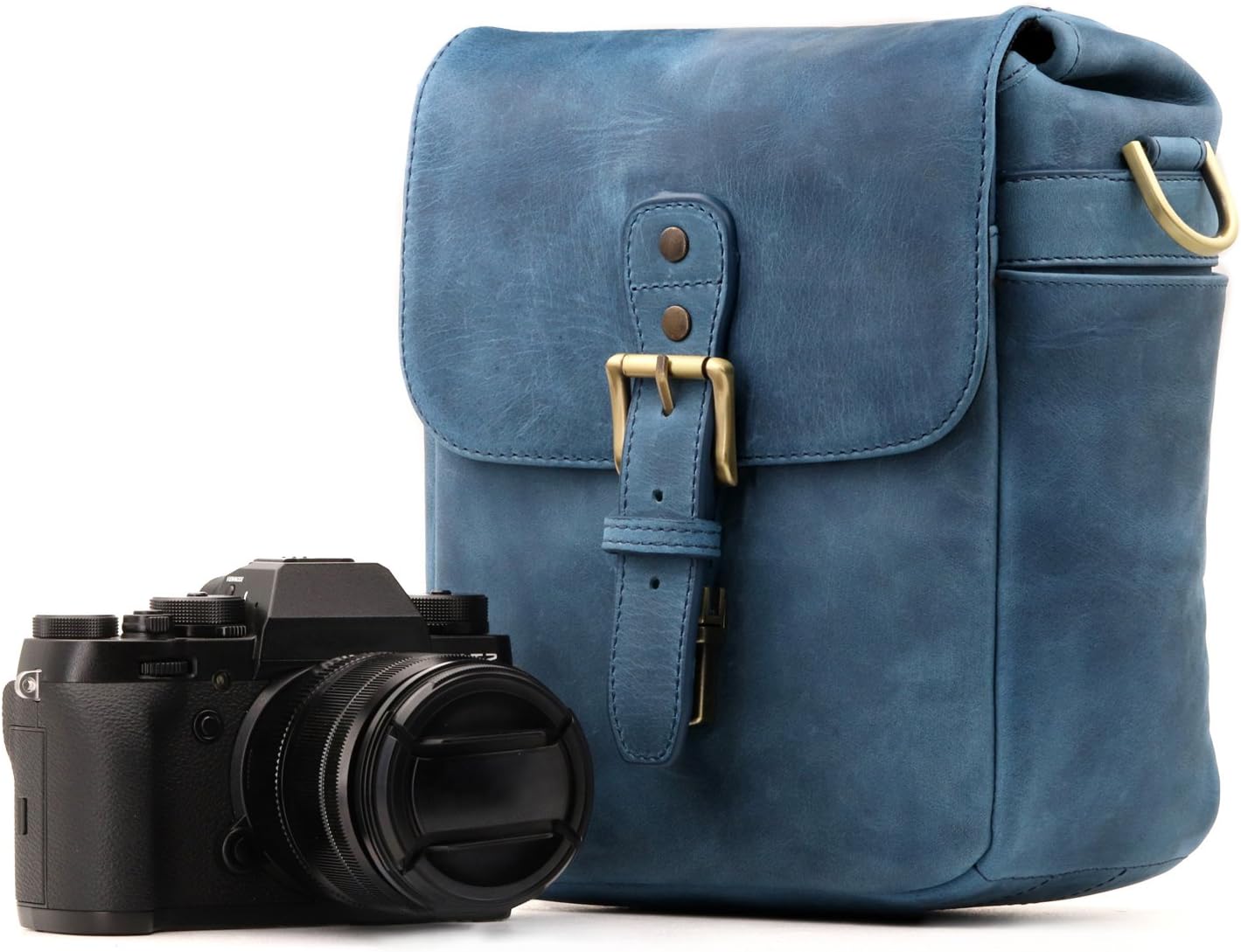 MegaGear Genuine Leather Camera Messenger Bag Mirrorless Portable electronic device cover