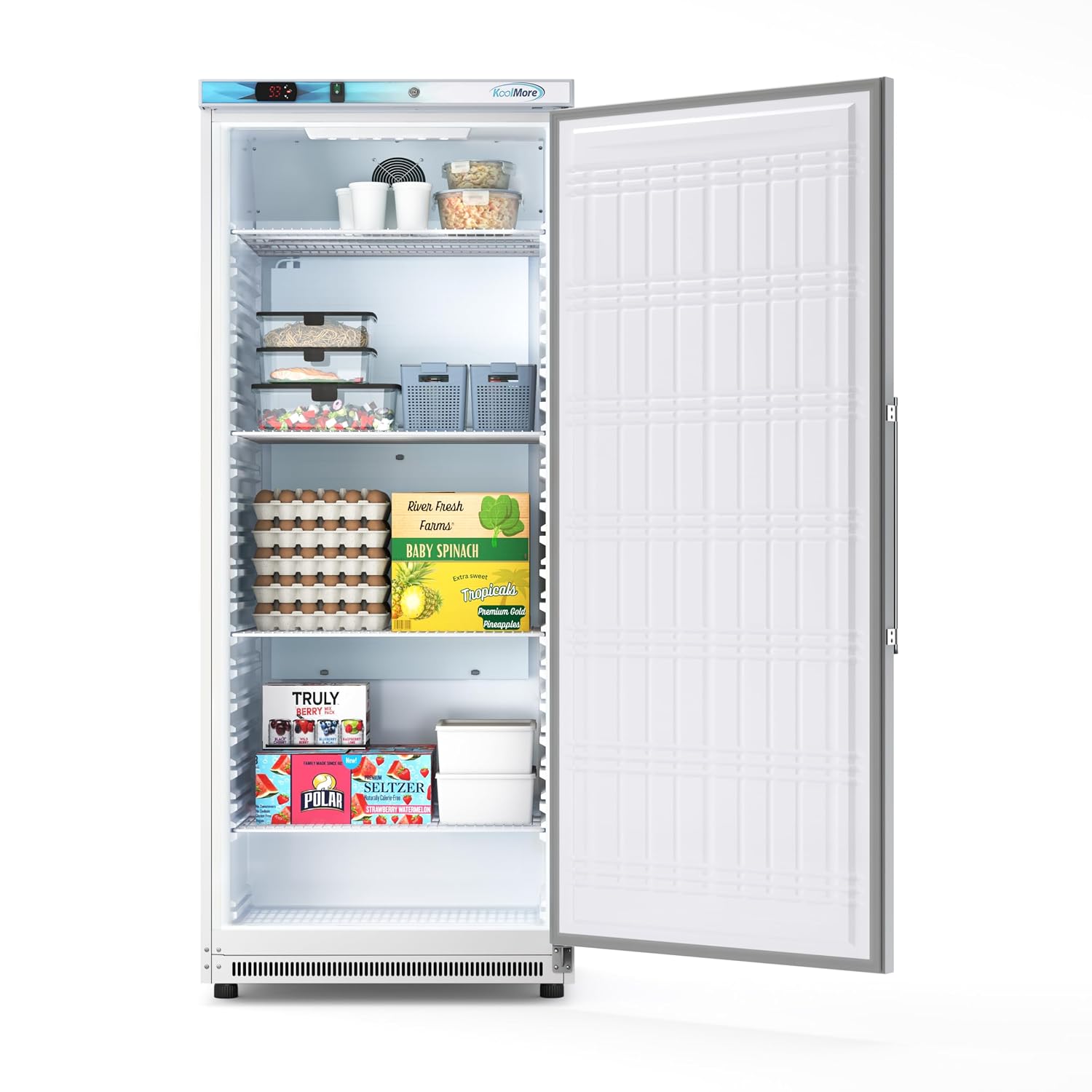 KoolMore 20 Cu. Ft. Commercial Reach-in Refrigerator in White with Manual Defrost (KM-RMD20WH)