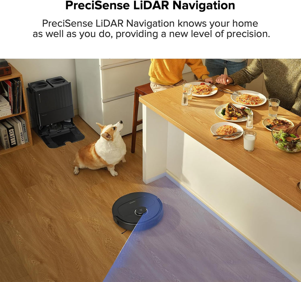 roborock Qrevo Pro Robot Vacuum and Mop with FlexiArm Design Edge Mopping, Dynamic Hot Water Mop Washing and Auto Mop Drying, 7,000 Pa Suction (Renewed)