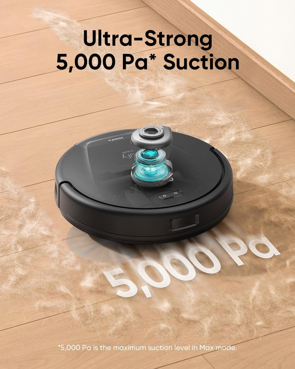 eufy Certified Like-New L60 Hybrid Robot Vacuum with Self Empty Station, Hair Detangling Technology, Up to 60 Days of Hands Free Cleaning, Ultra Strong 5,000 Pa Suction (Renewed)