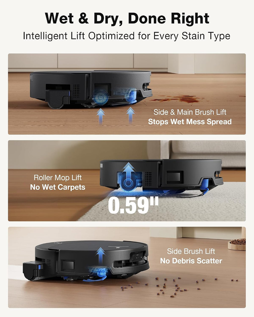 ECOVACS DEEBOT X9S PRO Omni Robot Vacuum and Mop, 30,000Pa Suction, Instant Self-Cleaning OZMO Roller Mop, TruEdge Deep Edge Cleaning, ZeroTangle, Dual-Cleaning Solution System, AI Obstacle Avoidance