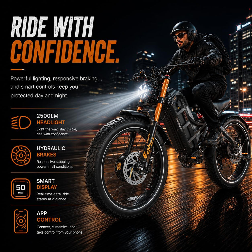 2026 eAhora Romeo Pro 3 Electric Bike for Adult, Peak 5600W Dual Motor, 50mph, 60V 80Ah Battery, 250 Miles Long Range, 26'*4.0 Fat Tire, Air Suspension, App, Commute, Delivery, All-terrian