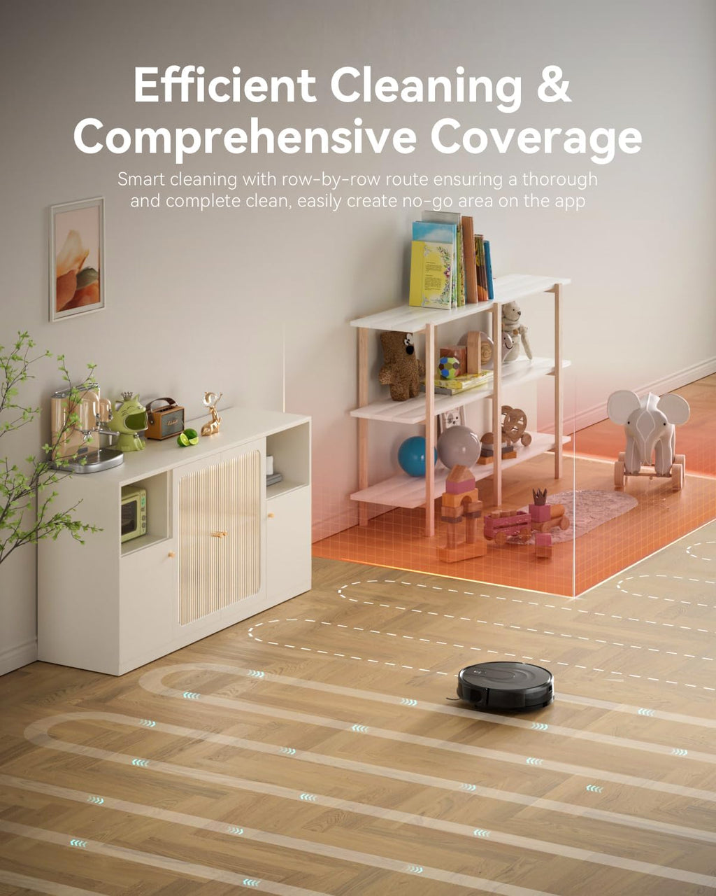Robot Vacuum and Mop Combo, LiDAR Navigation with Ultra Slim Design, Smart Mapping Robotic Vacuum Cleaner, 9000Pa Suction, Customizable Cleaning for Pet Hair, Carpets, and Hard Floors