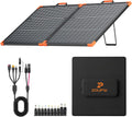 ZOUPW 110W Bifacial Portable Solar Panel, N-Type 16BB 25% High Efficiency Foldable Solar Charger for Jackery 300/Ecoflow River/Anker Solix,IP68 Waterproof for Camping RV Emergency Power Supply