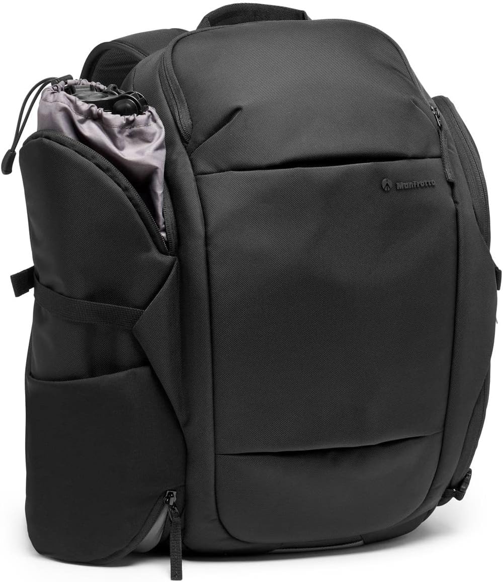 Manfrotto Advanced Travel III Photography Backpack for Camera and Laptop, Bag for Reflex/Mirrorless Camera with Lenses, with Interchangeable Dividers, Tripod Mount, Expandable Pocket, Side Access