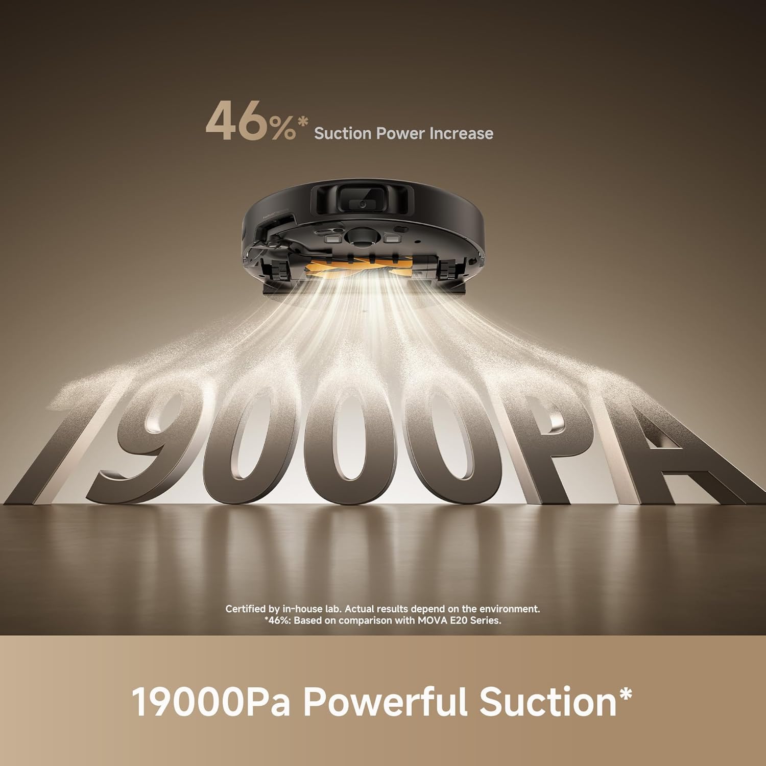 Mova E30 Pro Plus Robot Vacuum, 19000Pa Suction, DuoRoller Brush Anti-Tangle, Self-Emptying 90-Day Hands-Free, Extendable Side Brush for Edge Cleaning, App & Voice Control