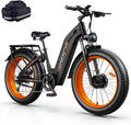 Dual Motor Electric Bike for Adults, 3000W Peak 52V 20AH Battery E Bike 26' x 4.0' Fat Tire Electric Mountain Bike Step-Thru Electric Bicycle for Women/Men, Up to 38MPH, Dual Hydraulic Brake
