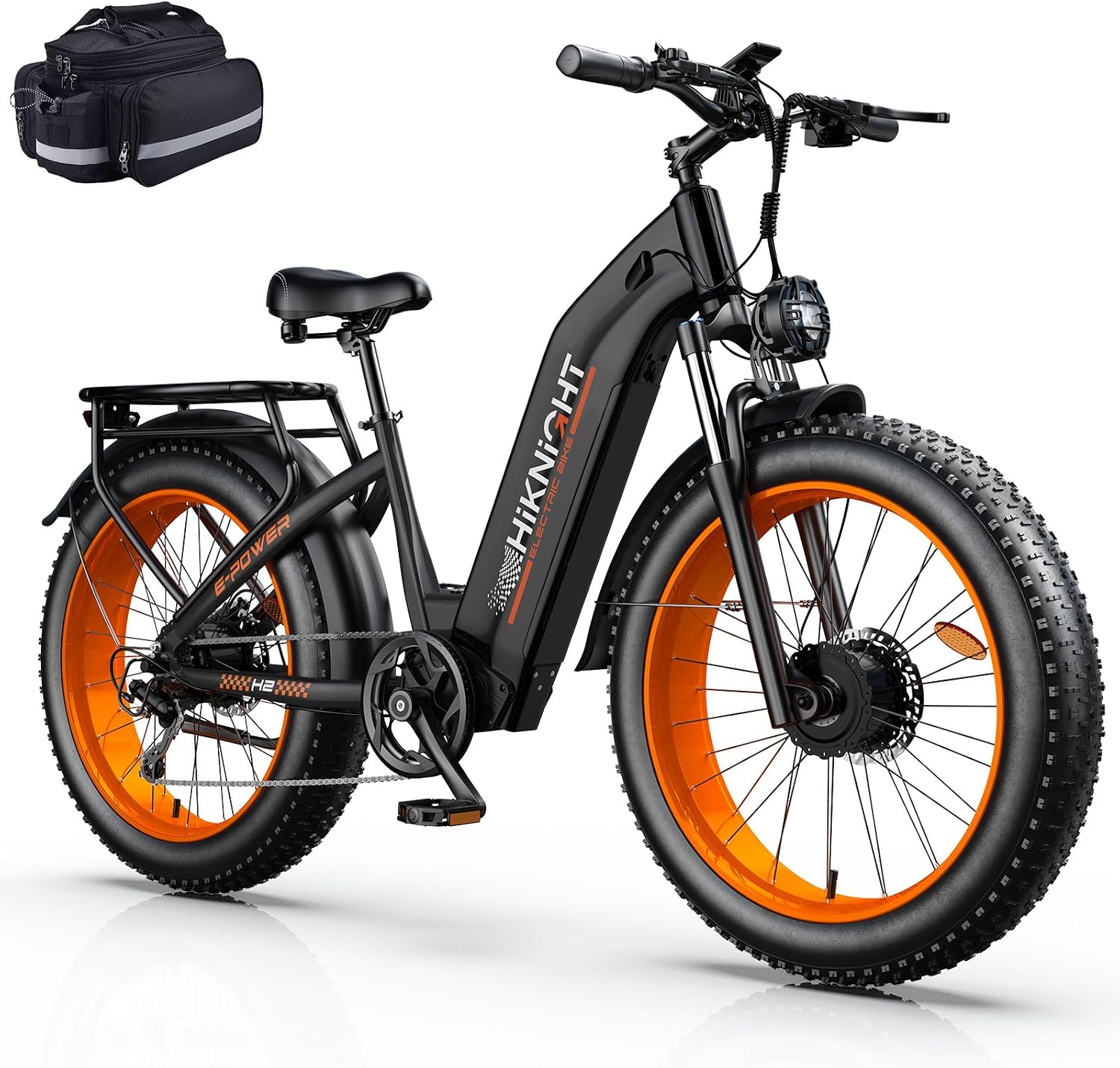 Dual Motor Electric Bike for Adults, 3000W Peak 52V 20AH Battery E Bike 26' x 4.0' Fat Tire Electric Mountain Bike Step-Thru Electric Bicycle for Women/Men, Up to 38MPH, Dual Hydraulic Brake