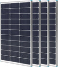 Renogy 4PCS N-Type 100 Watt Solar Panels 16BB, 12V 400W Solar Panel 25% High-Efficiency, PV Module Power Charger for RV Marine Rooftop Farm Battery and Other Off-Grid Applications, 4-Pack 100W