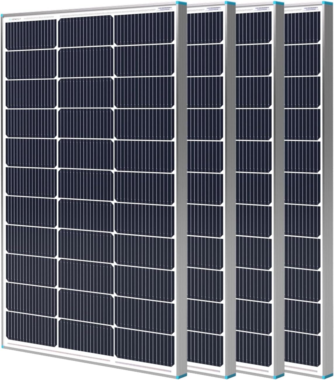 Renogy 4PCS N-Type 100 Watt Solar Panels 16BB, 12V 400W Solar Panel 25% High-Efficiency, PV Module Power Charger for RV Marine Rooftop Farm Battery and Other Off-Grid Applications, 4-Pack 100W