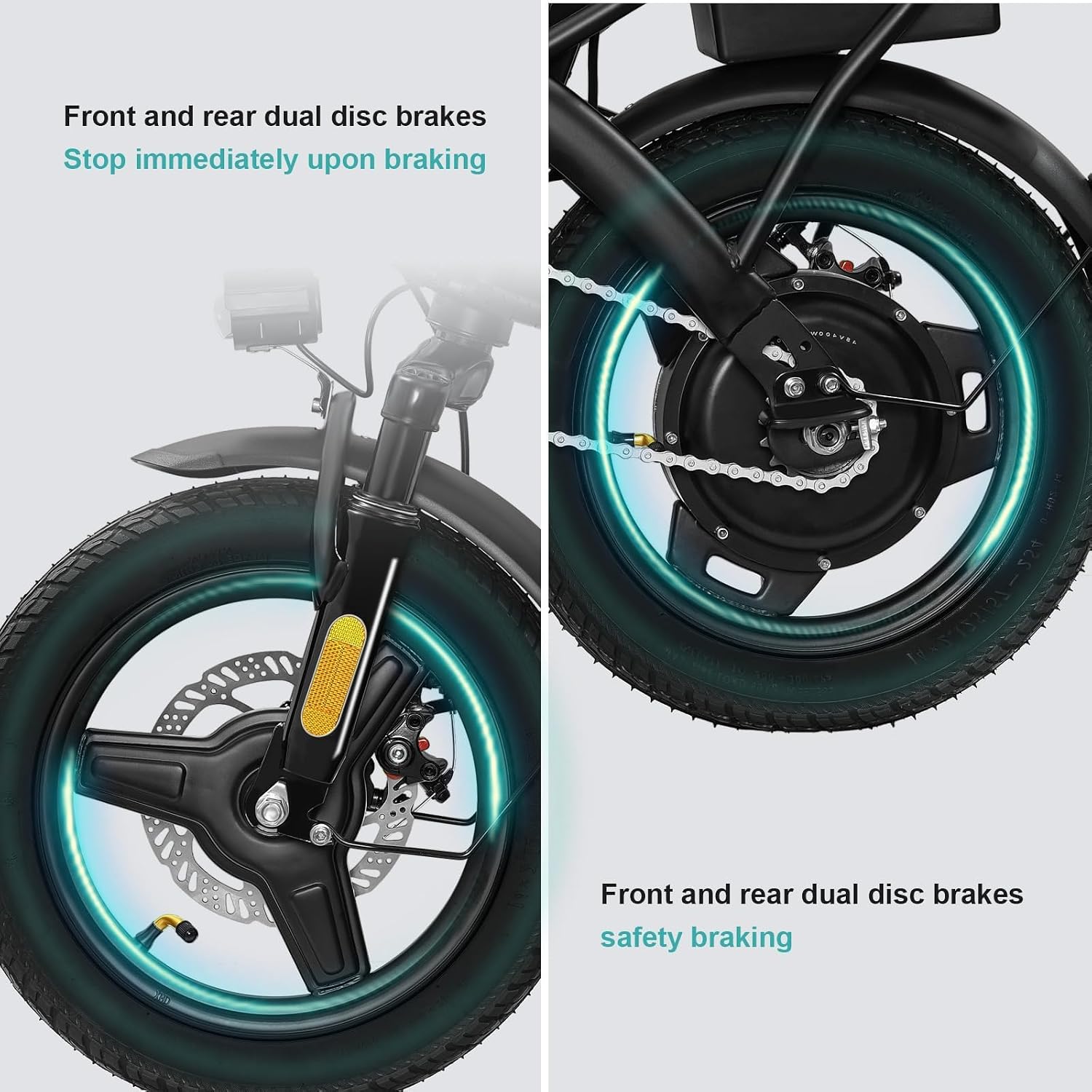 Electric Bike for Adults Teens, Commuter City Folding ebike with 560W Motor and 48V Battery, 24MPH 3 Level Pedals Assist, Dual Disc Brakes,14' Compact Foldable Electric Bicycle with UL 2849 Certified