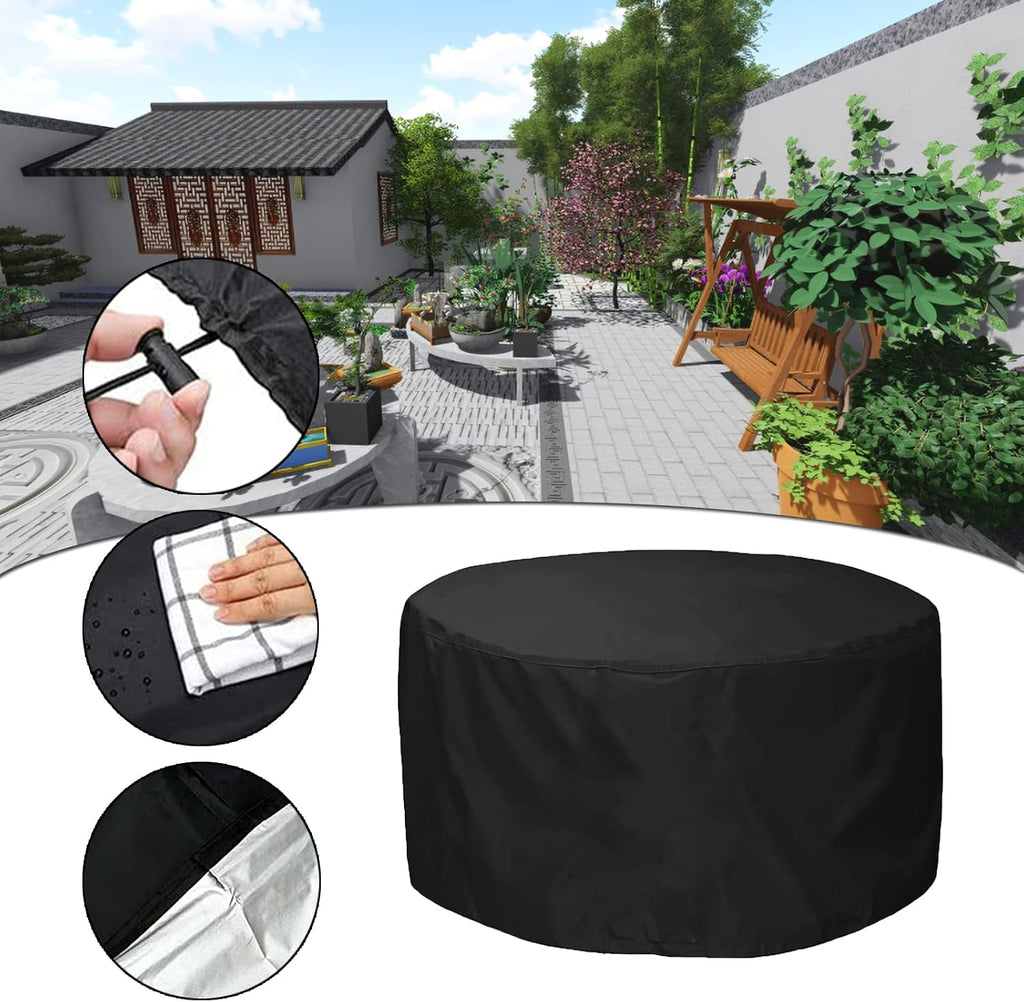 Outdoor Table Chair Set Covers 130' D x 37' H, Waterproof Patio Furniture Set Cover, 100% Waterproof Outdoor Couch Cover, All Weather Protection Covers Dustproof Cover (330x95cm)