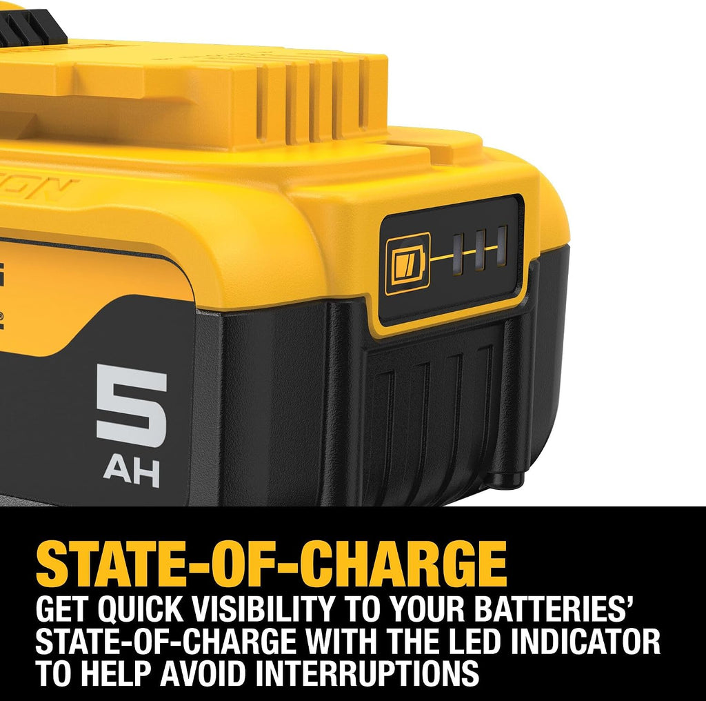 DEWALT 20V MAX 5 Ah Lithium Ion Battery 2-Pack (DCB205-2)