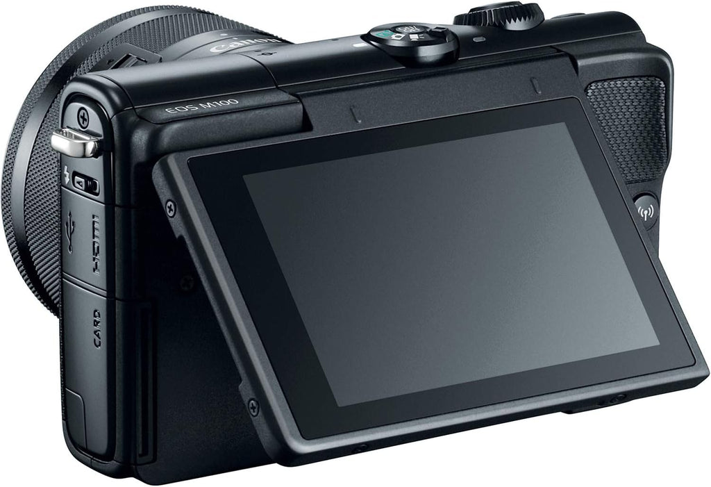 Canon EOS M100 Mirrorless Camera w/ 15-45mm Lens - Wi-Fi, Bluetooth, and NFC Enabled (Black) (2209C011)