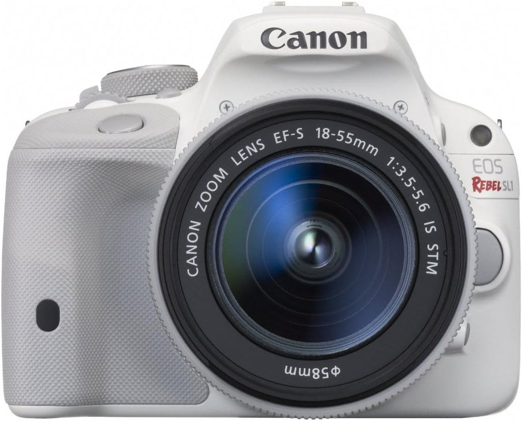 Canon EOS Rebel SL1 Digital SLR with EF-S 18-55mm is STM Lens (White)