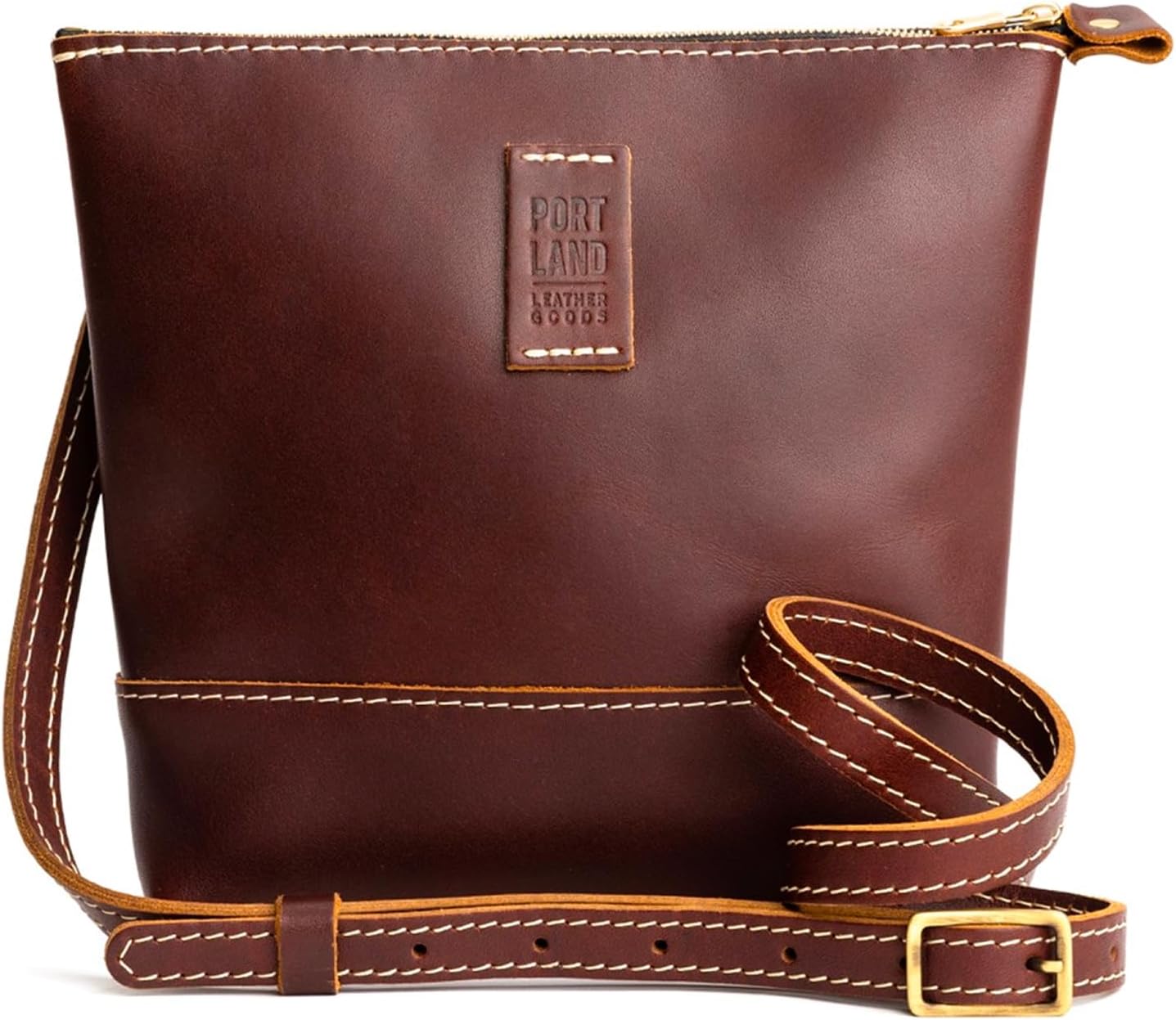 Portland Leather Goods Festival Bag – Lightweight Leather Crossbody Purse – Handmade from the Finest Full-Grain Hides