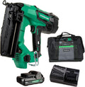 Metabo HPT 18V MultiVolt Brushless Cordless Finish Nailer Kit, 16 Gauge Straight Finish Nailer with Power Tool 2.0Ah Lithium Ion Battery, Drives 1' to 2-1/2' Nails, NT1865DMST