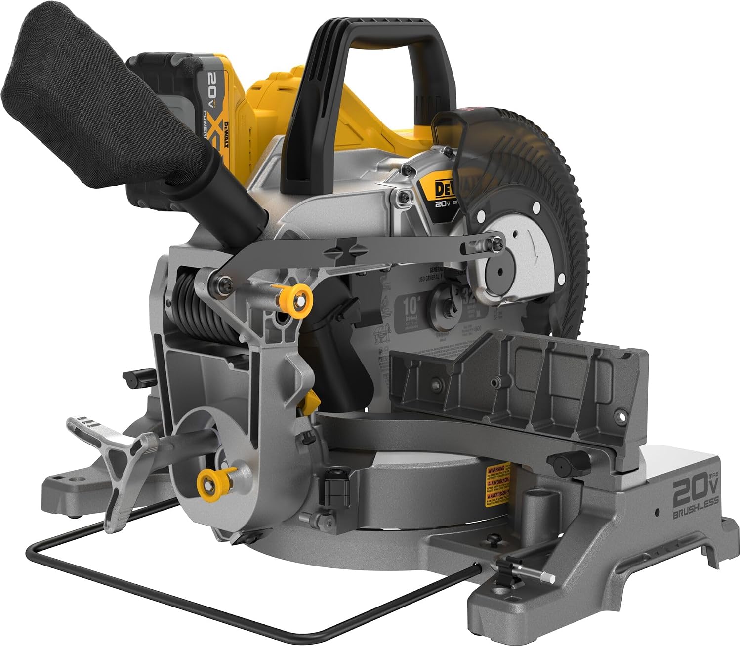 DEWALT 20V MAX XR 10 in. Double Bevel Fixed Miter Saw Kit (DCS714WW1)