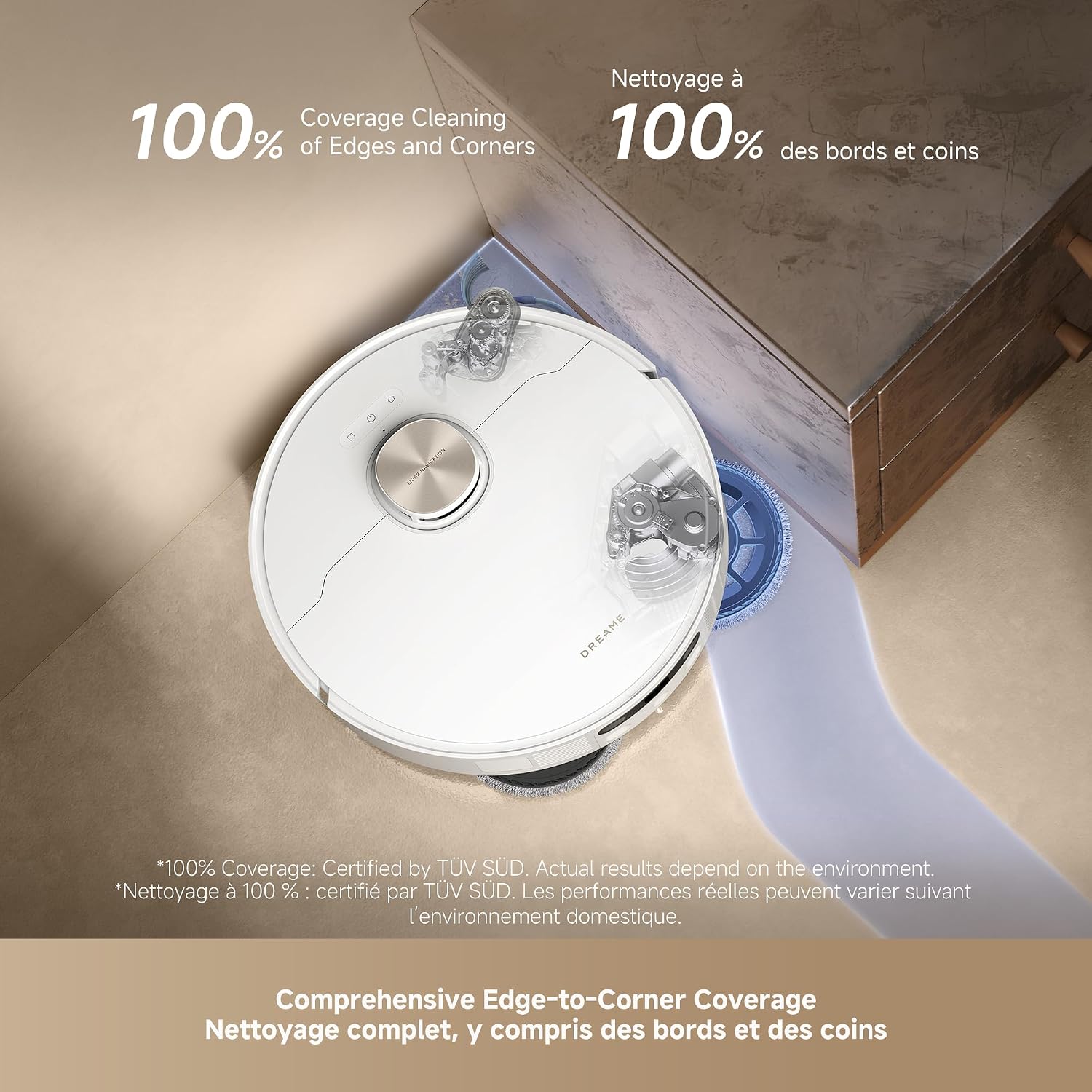 DREAME L50 Ultra Robot Vacuum and Mop White, 19,500Pa Suction, with Auto-Empty and Mop Self-Cleaning, Precise Obstacle Avoidance, HyperStream Detangling DuoBrush